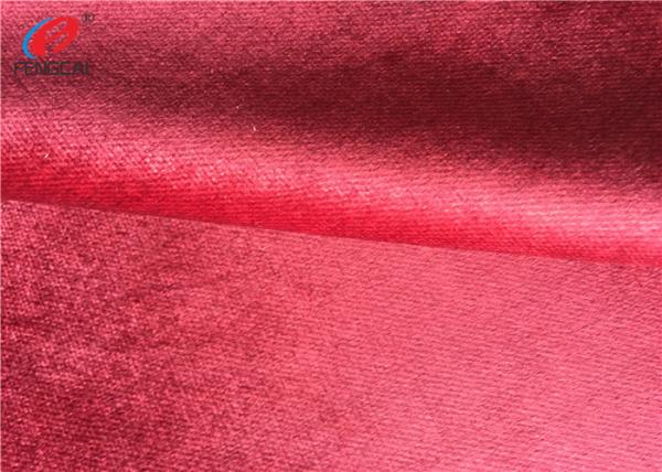Tricot Knitting Polyester Sofa Velvet Upholstery Fabric , Fleece Home Textile