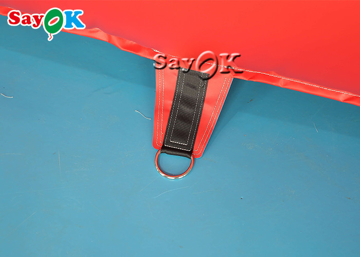 Fire Themed Printed Red Inflatable Bounce Trampoline For Kids Amusement Park
