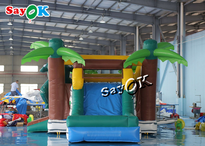 Jurassic Dinosaur Inflatable Bounce House Water Slide For Kids Playground