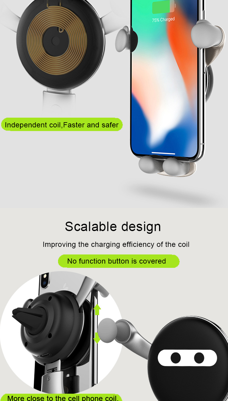 10W Qi Wireless Cell Phone Charging Mat / Cell Phone Charging Pad 9V/1.2A 5V/1A CE FCC
