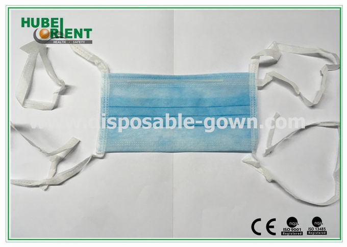 Antibacterial Single Use Nonwoven Tie On Face Mask