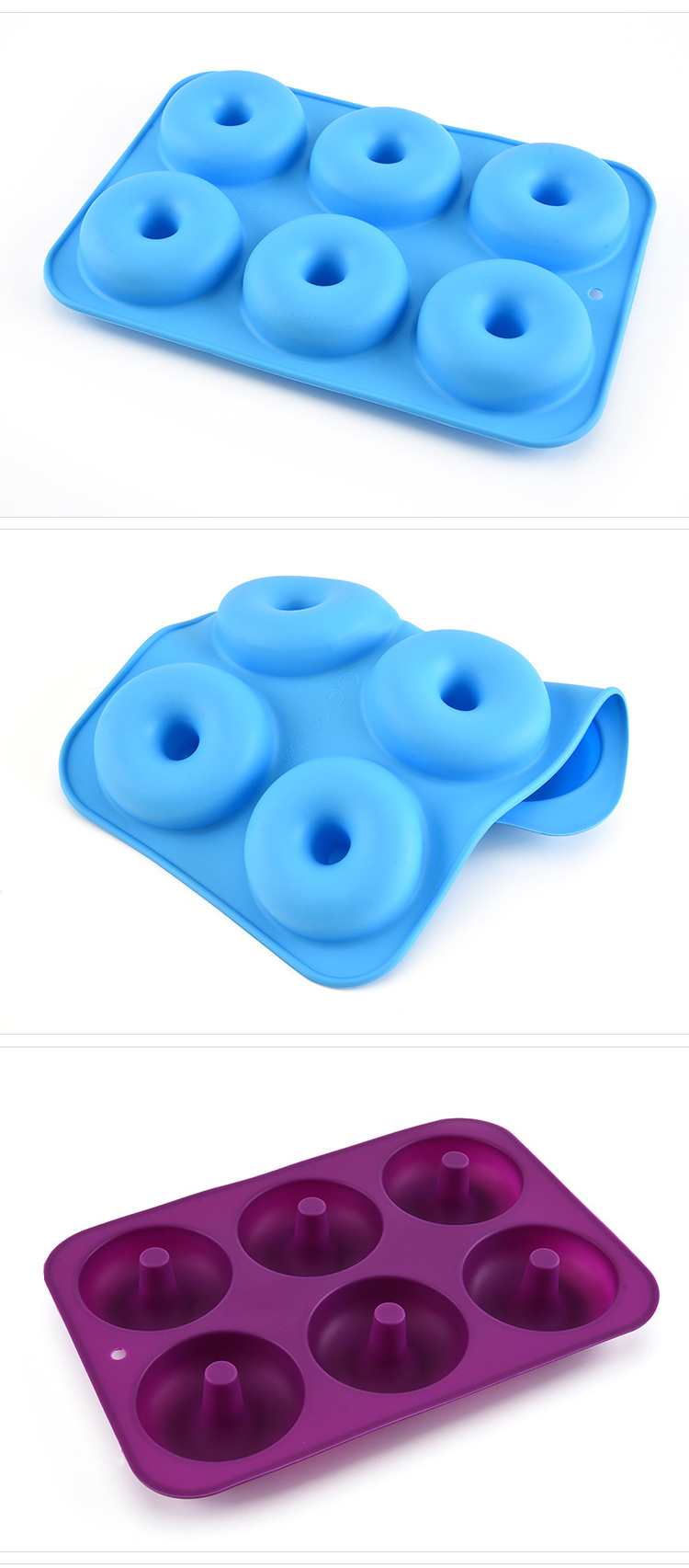 Freezer Safe 120g 6 Cavity Silicone Cake Molds