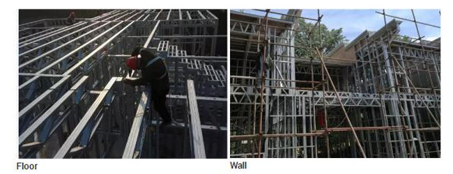 Tiny Ready Made Light Steel Prefab House With Garage For Worker Labor Camp