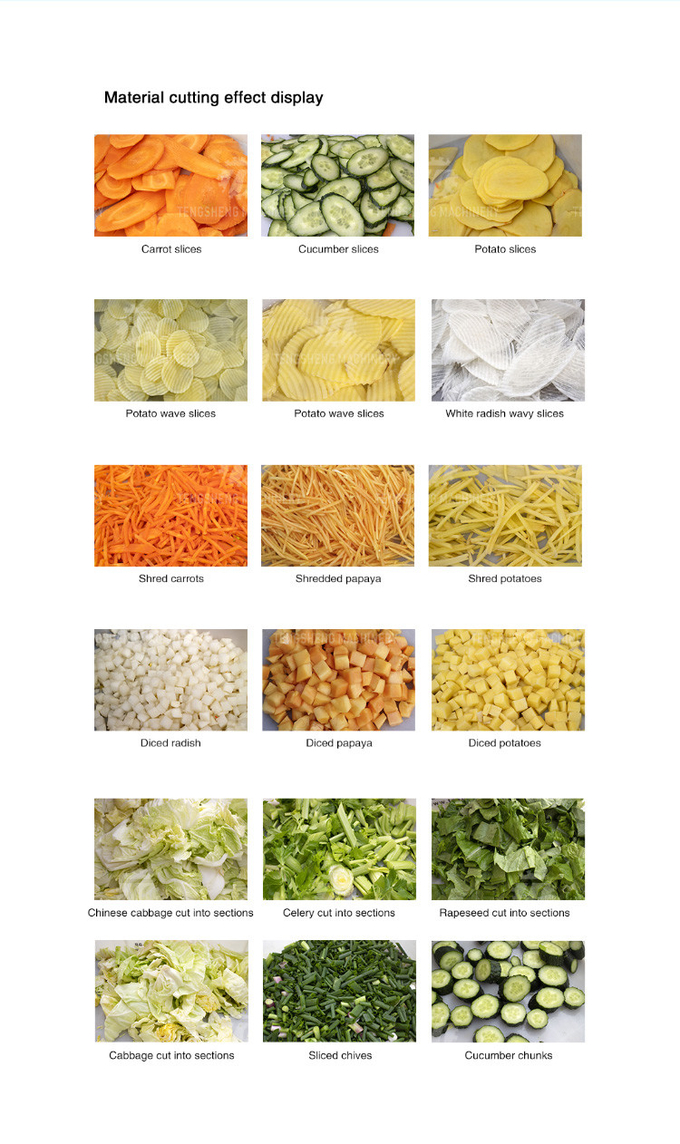 2.25kw 1000kg/hMulti-function vegetable cutter Double head vegetable cutter cabbage, potato, onion, ginger and garlic