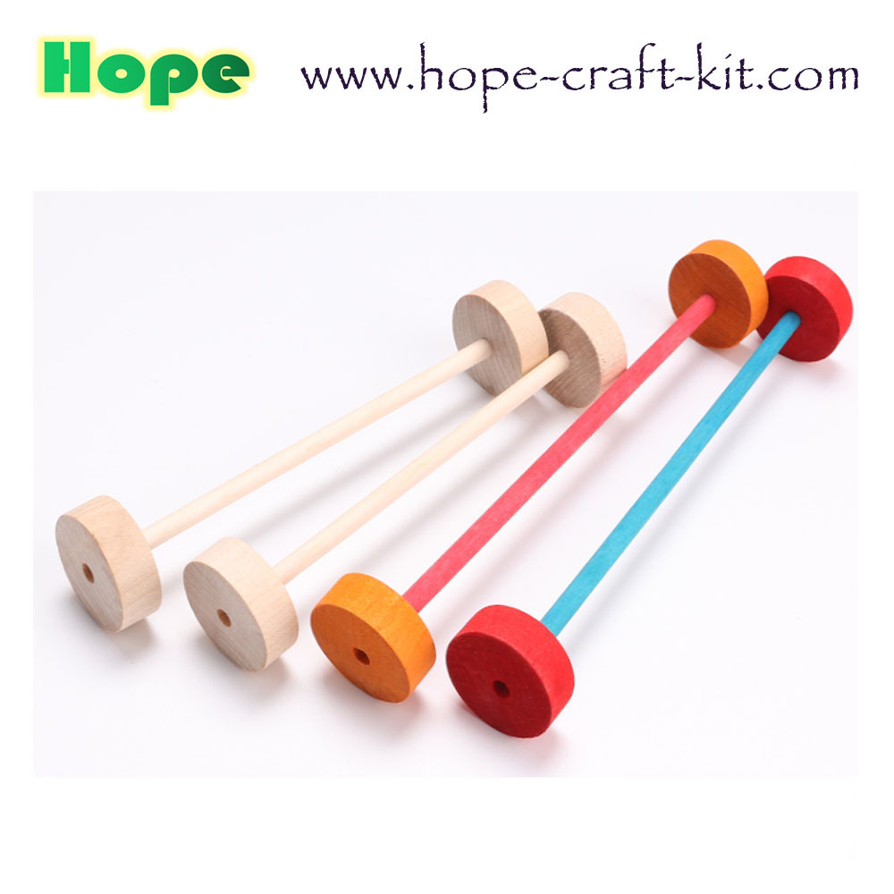 Natural color multi-colored colorful wooden wheels round wood blocks with holes for kids DIY material OEM OEM