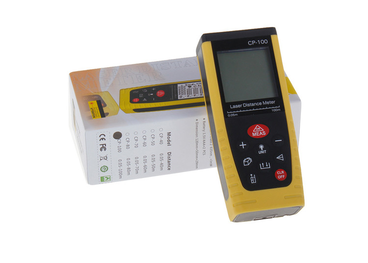 100 M Handheld Range Finder Laser Distance Meter Compact Indoors Outdoor