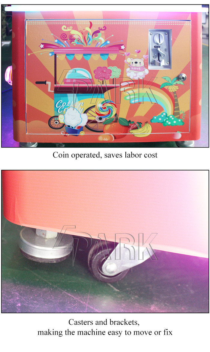 Fun Diy Cotton Candy Machine For Mall L86*W71*H214 CM 1 Year Warranty