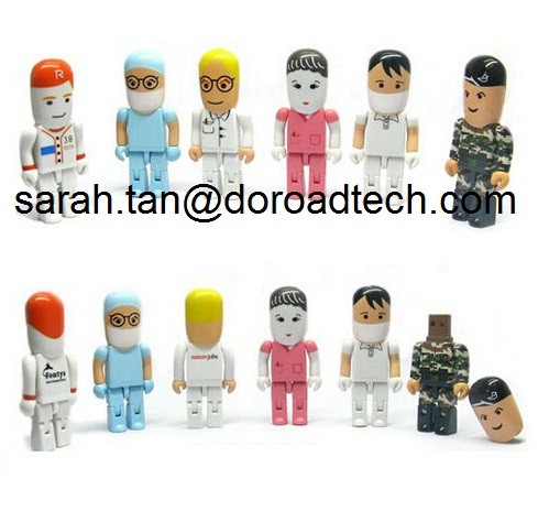  Wholesale All Kinds of Plastic People USB Flash Drive, Customized Figures Available Manufactures
