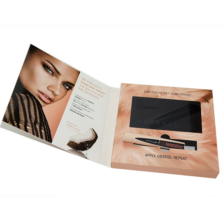 Hardcover 7 Inch LCD Video Brochure Business Gift Custom Printing video pack gift box