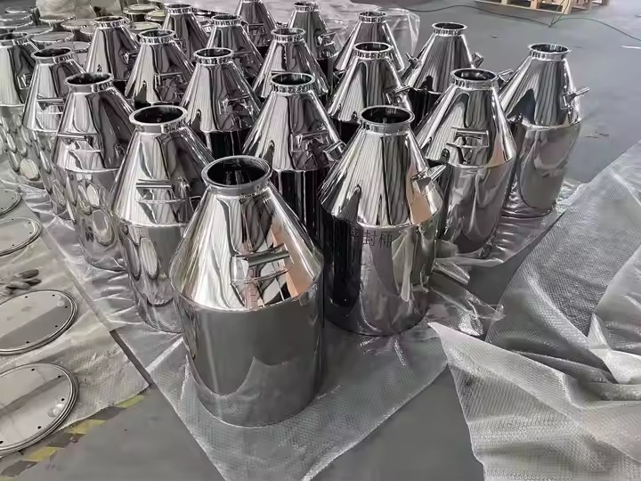 Stainless steel pharmacy medicine bucket vessel containers bottles 200ml 50ml 20 liter liquid manufacturing with screw lid clamp