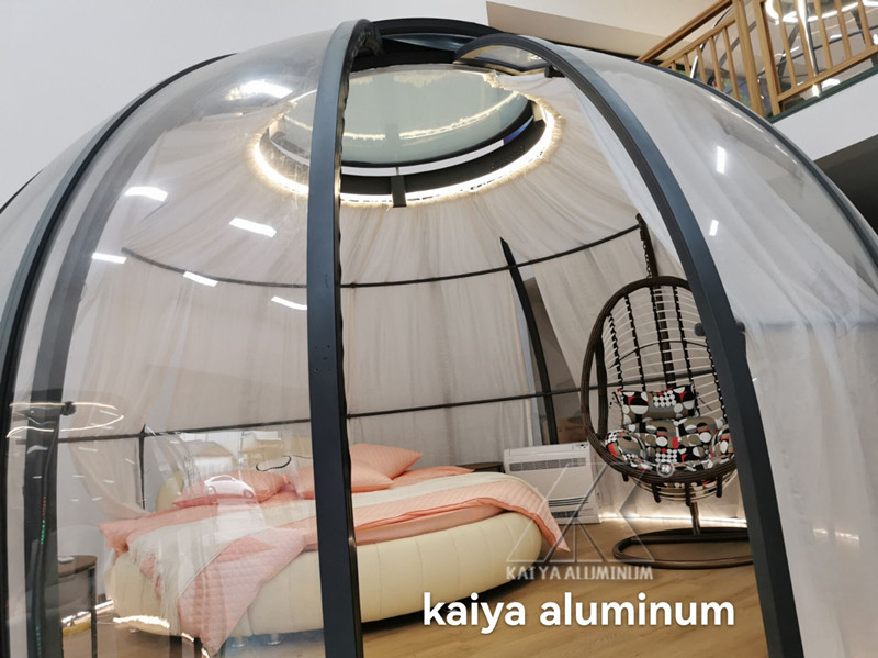 Aluminum Inflatable Clear Bubble Dome Tent For Resort Cafe Camping