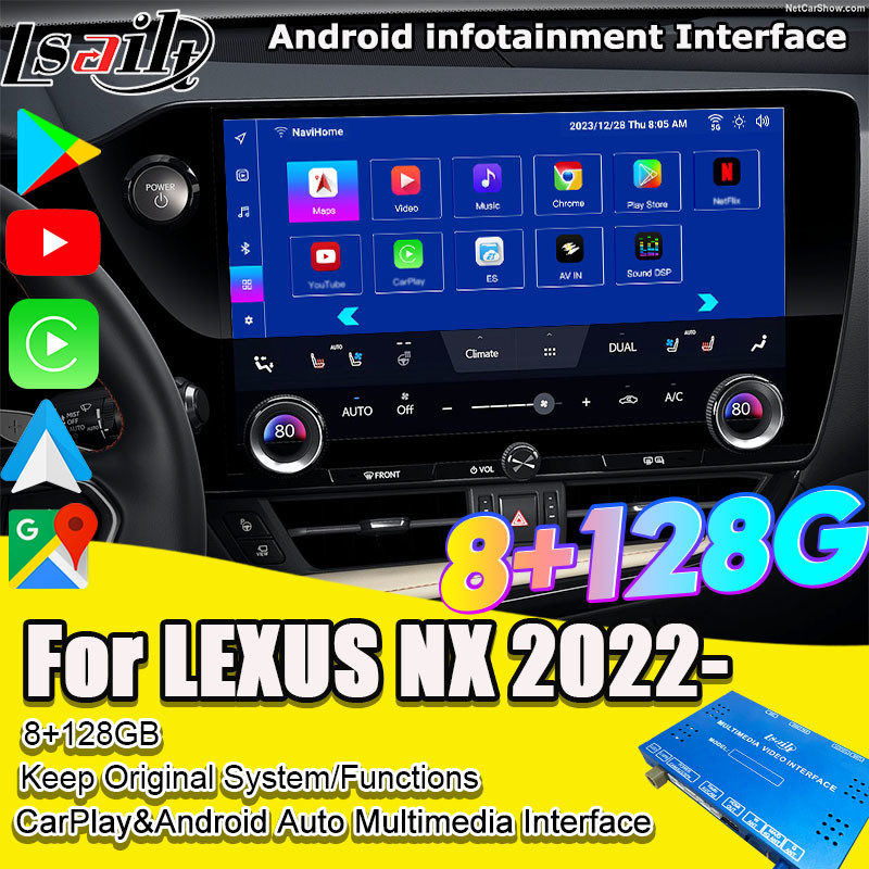  Lsailt Qualcomm Lexus Video Interface for Lexus NX260 NX350H LX RX ES Infotainment Interface Included YouTube, NetFlix Manufactures