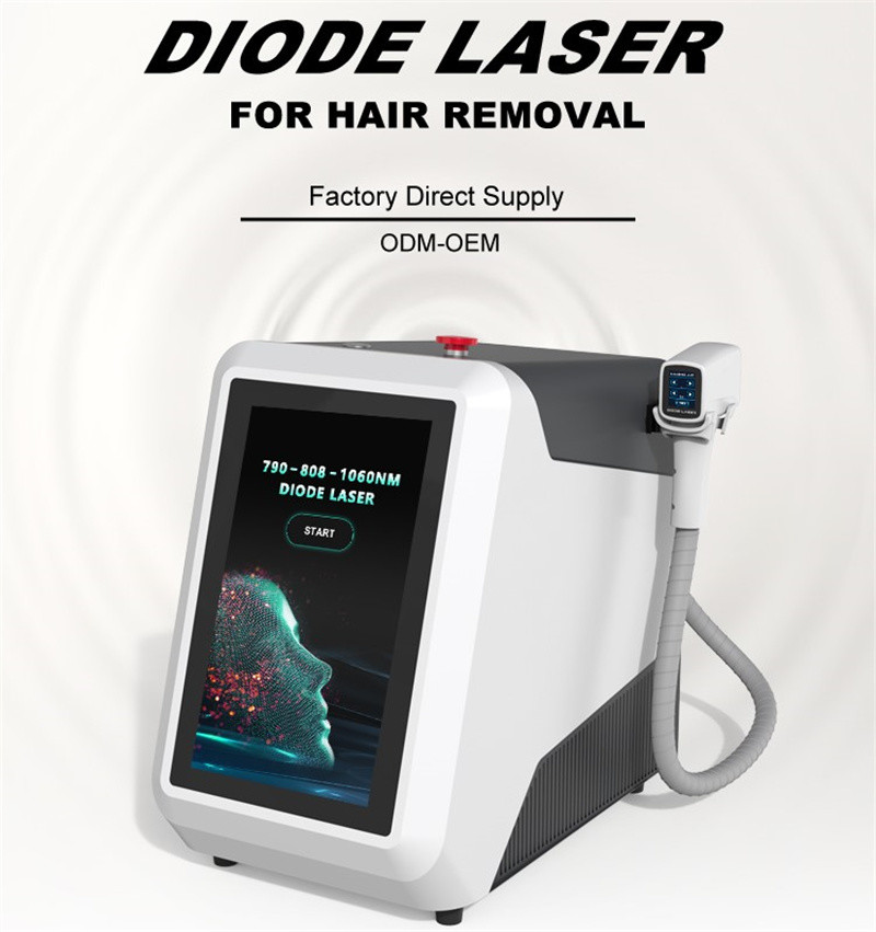 Portable 4 Wavelengths With Cooling System Diode Laser Hair Removal Machine