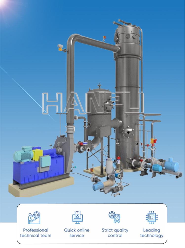 Discharge Falling Film Evaporation Crystallization Mvr Blower Zero Liquid For Crystallizatio