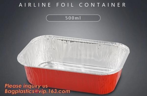 Aireline Rectangle Shaped, Disposable Aluminum Foil Pan, Take-Out Food