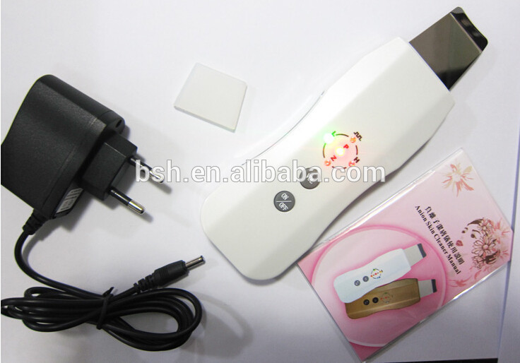 Portable Rechargeable 2in1 Ultrasonic Facial Skin Scrubber Anti-aging Lift