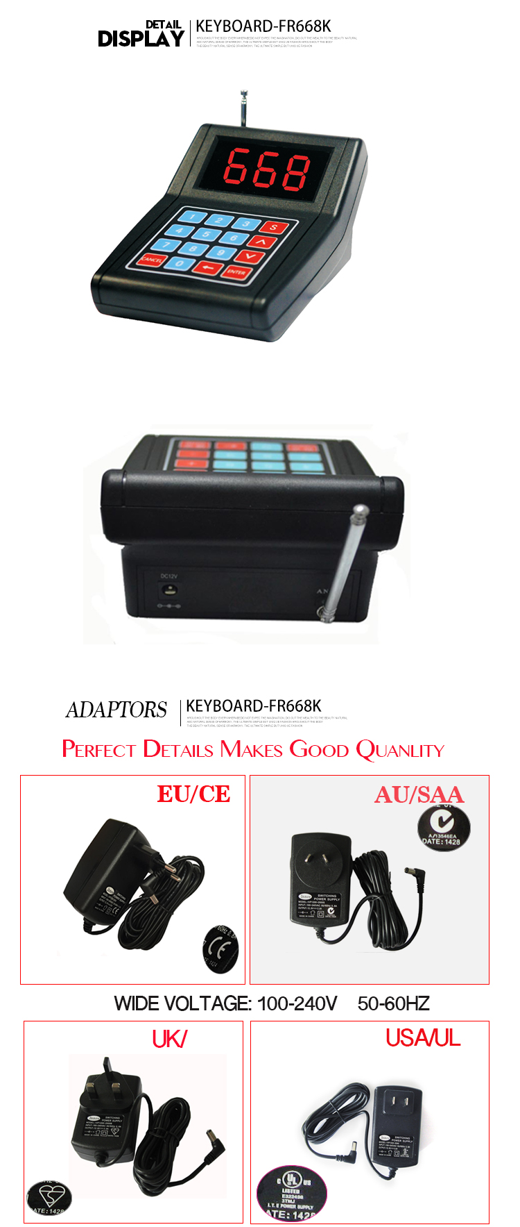 wireless guest pager system for restaurants or other queue situations