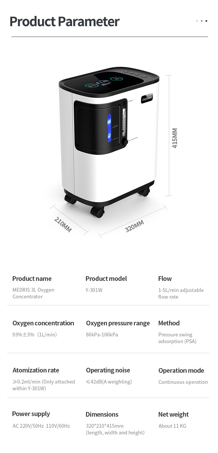 Travel Oxygen Concentrator,Portable 3L High Concentration Oxygen Concentrators For The Elderly And Children
