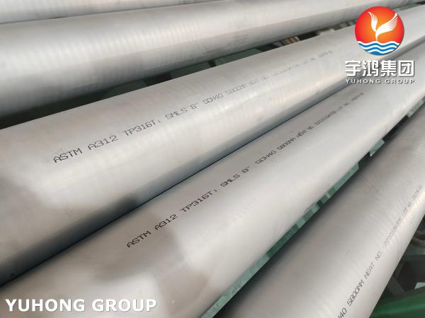 ASTM A312 TP316Ti, UNS S31635 Stainless Steel Seamless Pipes For Petrochemical