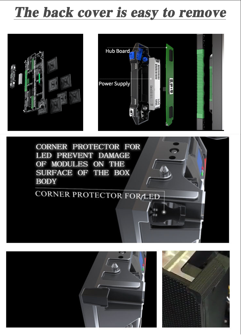 Cabinet material Die-casting Aluminum Super Clear HD LED Screen Rental Panel P1.9 P2.6 P2.9 P3.91 P4.81 LED Video Wall