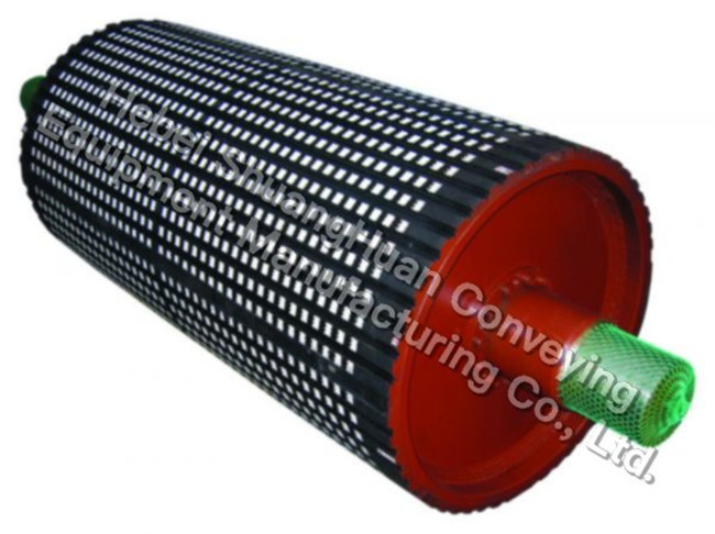 Smooth Rubber Face 1000mm Conveyor Drive Pulley For Steel Industry