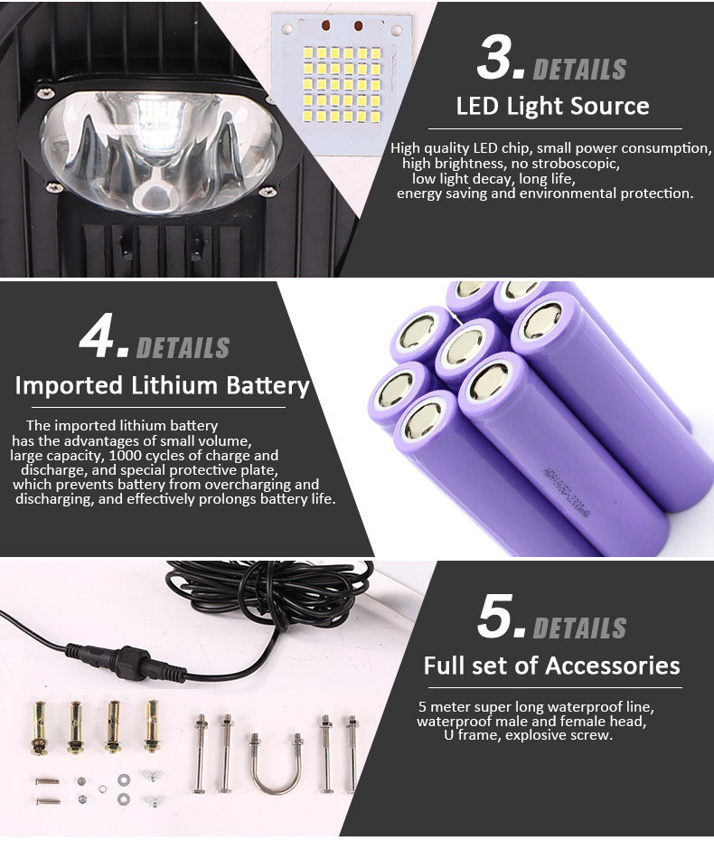 Solar Powered All In One Led Street Light , IP65 80 Watt LED Street Light