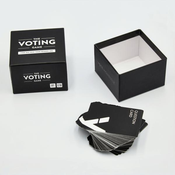 Custom Printing Cardboard Flash Cards Paper Packaging With Black Box Gift Card