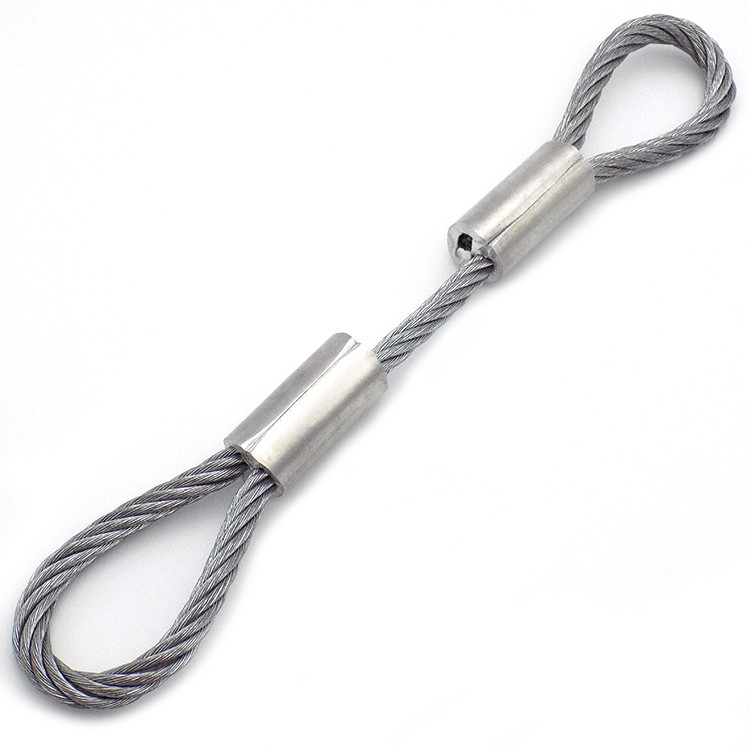 4 Mm Wire Rope Sling Solar Loop Ends Galvanized Steel