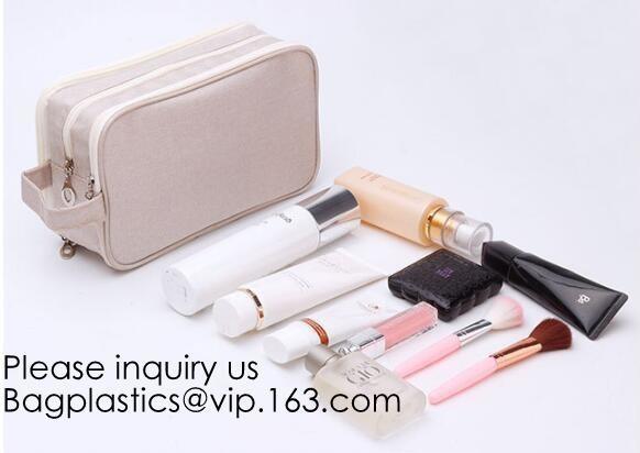 New Fashion Travel Makeup Brush Mesh Cosmetic Bag,Portable Canvas Travel