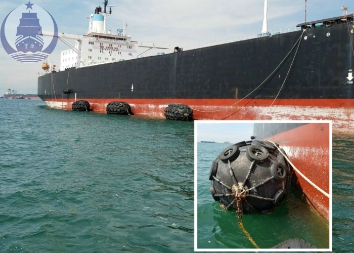Good Air Tightness Dark Pneumatic Marine Fender For Container Vessels CCS