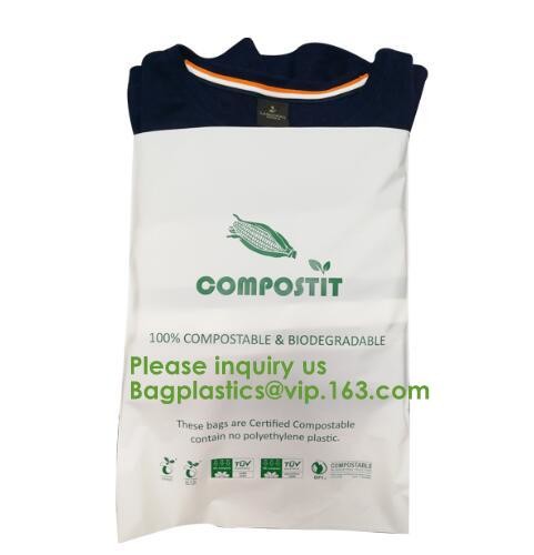 Compostable biodegradable packaging mailing bag with handle,Biodegradable compostable plastic courier shipping envelope
