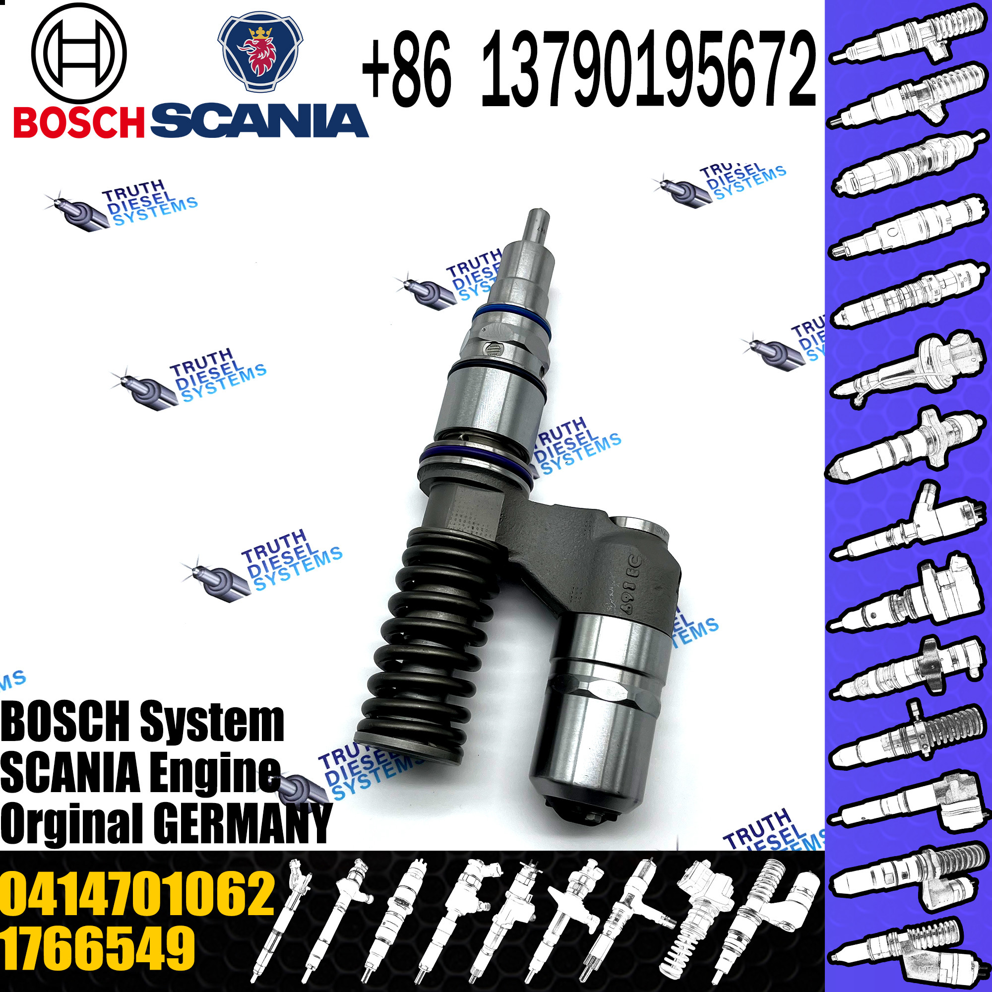 BOSCH injetor 0414701037 0414701062 Diesel fuel Unit pump assembly 0414701037 0414701062 1766549 for 2005-SCANIA engine