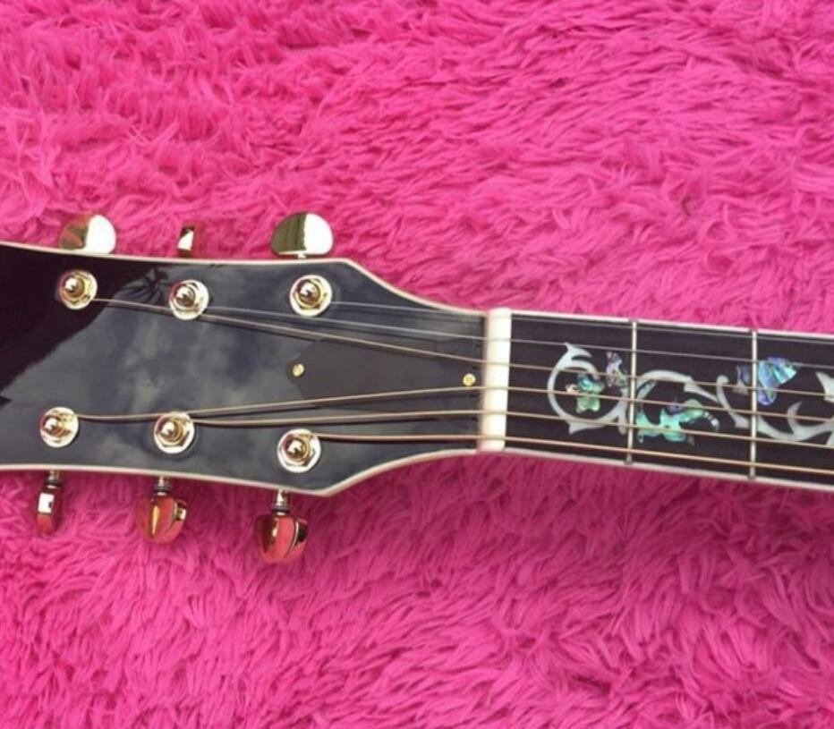 2018 New Sunburst Chibson G45 deluxe acoustic guitar Real Abalone Inlays rosewood body G45 electric acoustic guitar
