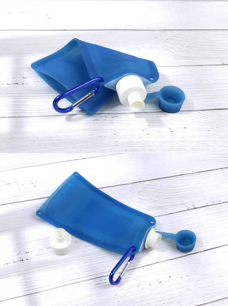 Anti Spill Silicone Expandable And Foldable Drinking Water Bottle