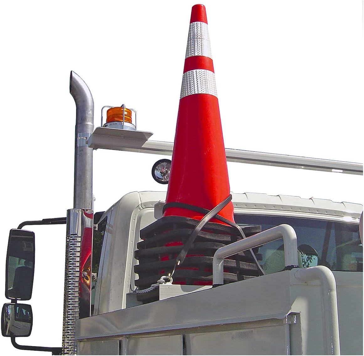 Traffic Cone Holder for Truck, Flat Mounting Plate Roadblocks Hairpin Leg Storage Traffic Cone Organizer Bracket