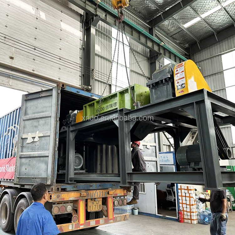 Plastic Waste Shredder Machine Double Shaft Shredder For Fabric And Clothes