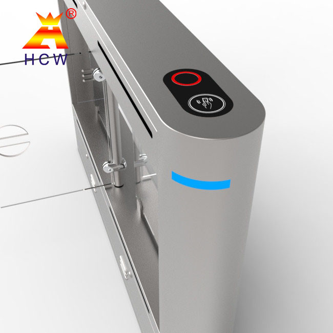 Pedestrian Swing Turnstile Gate 304 Stainless Steel Cabinet With Face Recognition