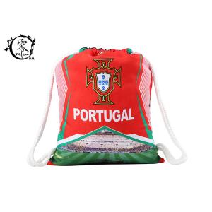 Sport  Gym Portugal Printed Drawstring Backpack Patterned Thick Medium Sized
