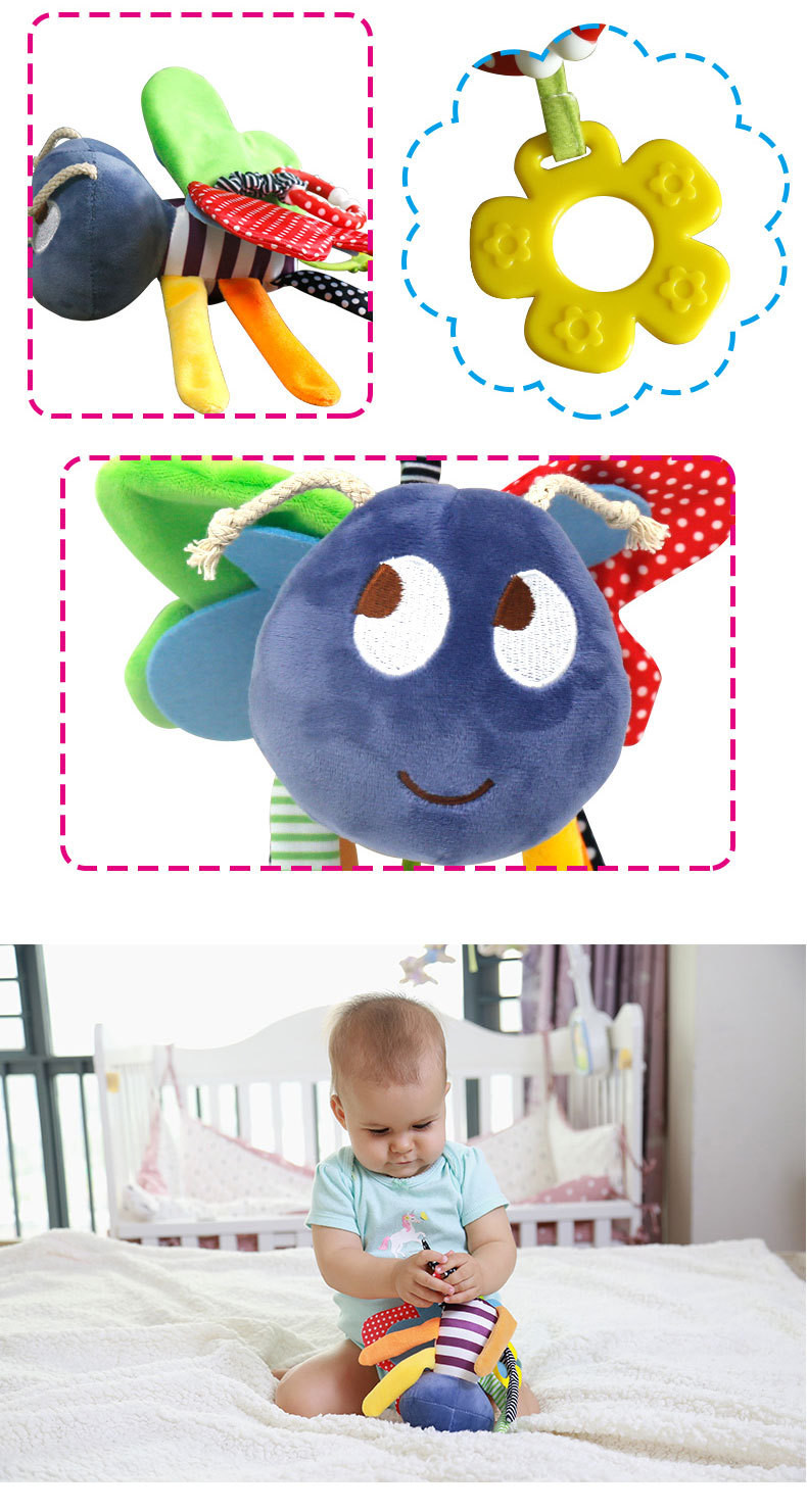 Handbells 26*27cm Baby Hanging Rattle Toys For Stroller