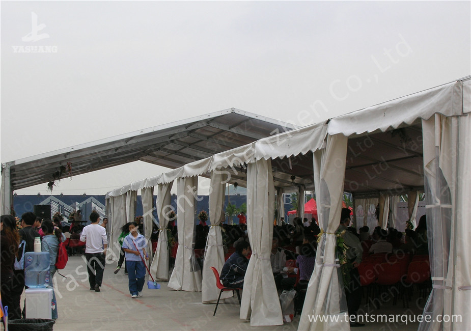 White Ultraviolet Proof Center Gable Pole Custom Event Tents / Outdoor White Event Tents
