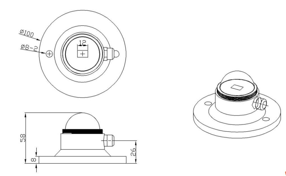 Optical Sun Tracking Sensor for Weather Station or PV Monitoring Silicon Pyranometer