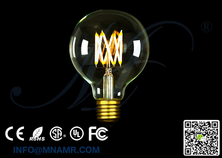 Home Decorative Lighting Nostalgic Collection 8 Watt Vintage Style LED Bulb G80 E26 E27 E40 240V Clear Glass Shade