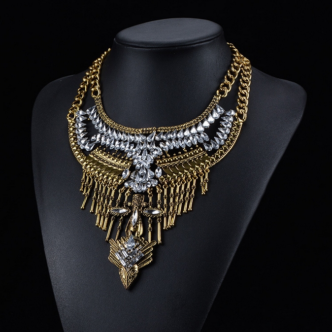 2015 new design hot sale factory wholesale fashion statement necklace, OEM necklace for wo