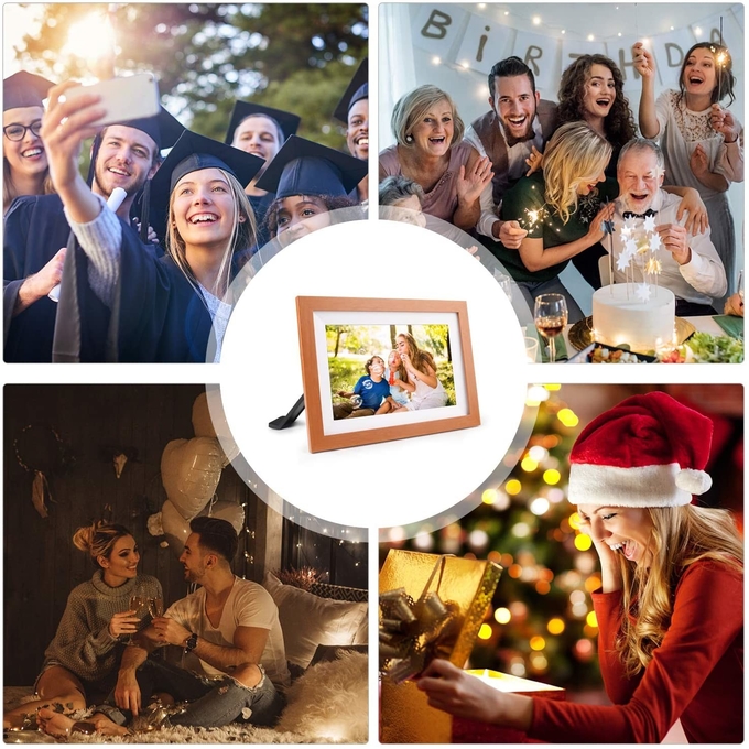 10 Inch RK3126 Quad Core Digital Photo Frame with LED Display and 1280*800 Resolution