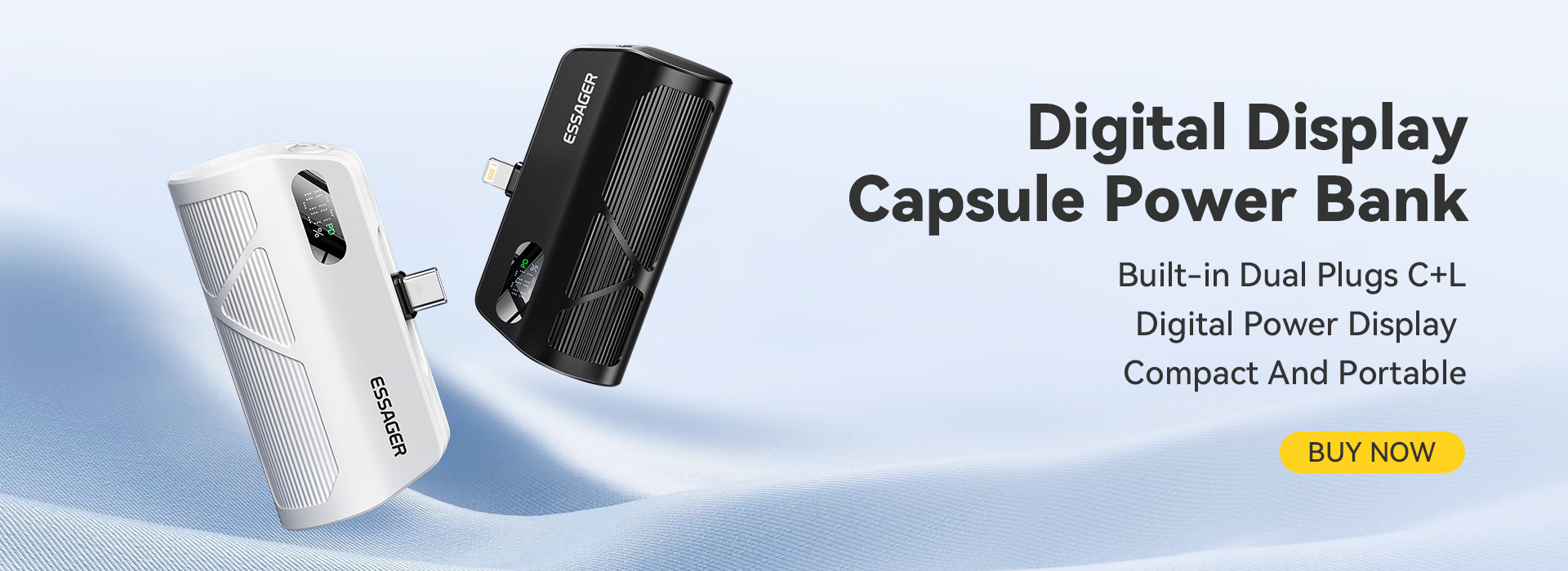 Compact ABS 5000 Mah Power Banks USB C Battery Pack 15W 18W