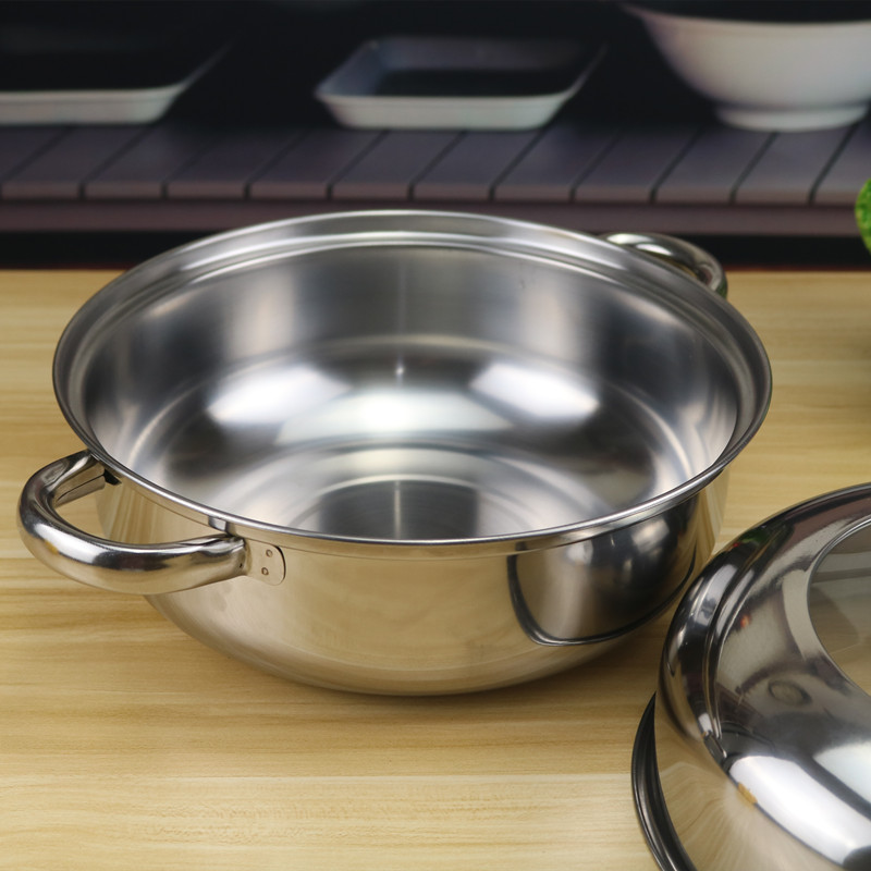 Double Soup Steamer Pot 28cm Household Non Stick Cookware Set