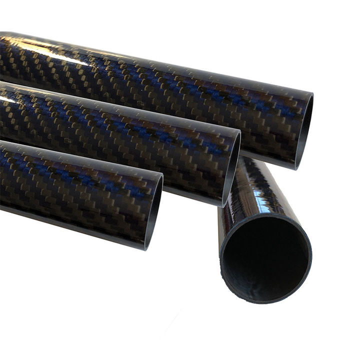 SGS Thick 6.0mm Glossy Carbon Fiber Tube Anti Aging