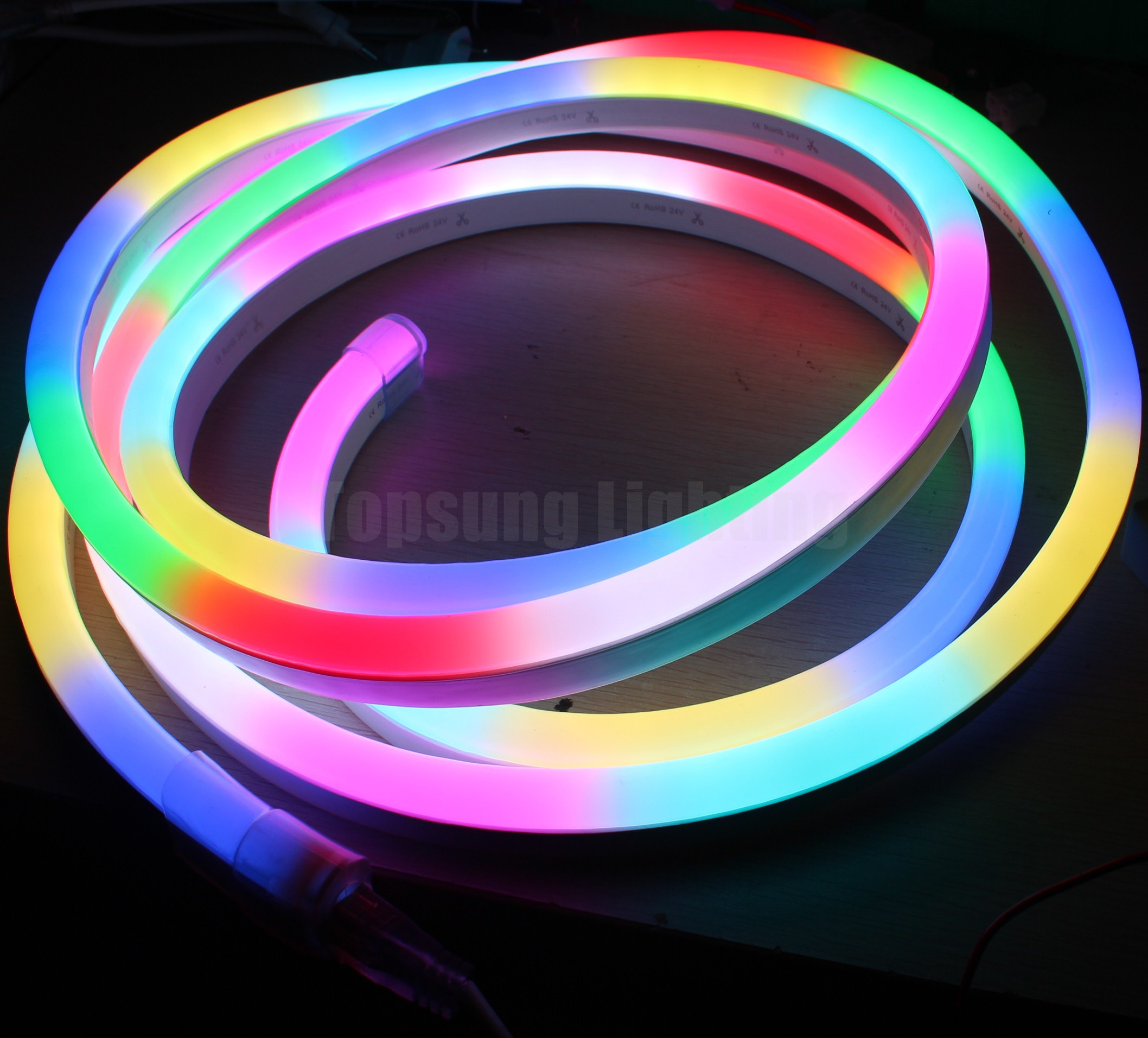 Side-view flat 11*19mm high cri rgbw dmx color changing addressable digital dmx led neon