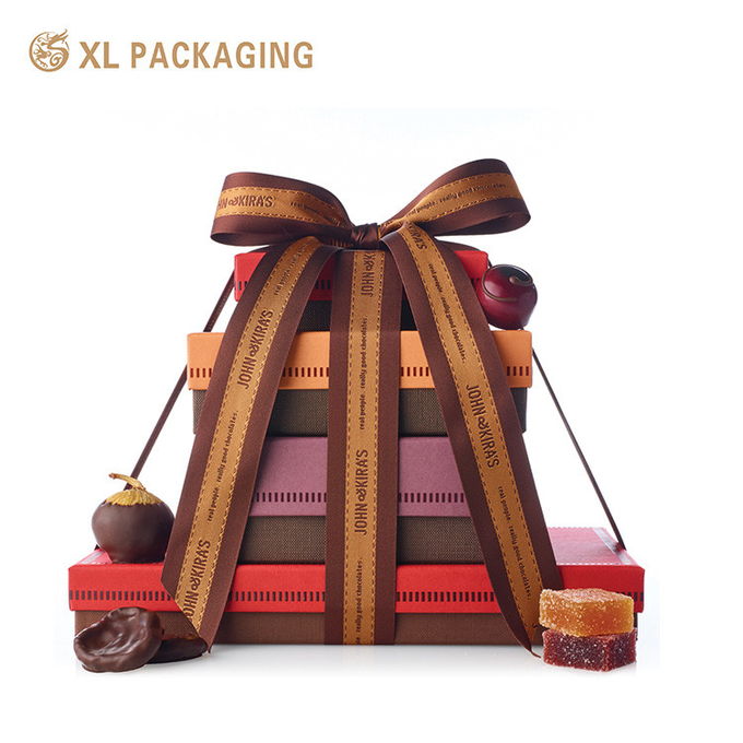 Custom Luxury Chocolate Sweet Candy Lid And Bottom Gift Cardboard Printing Chocolate Packaging Boxes
