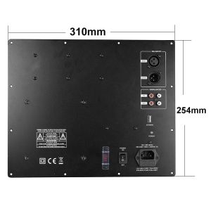 DSP Controlled 1000W RMS Subwoofer Amplifier with Auto Power On/Off and 115Vac